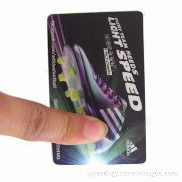 LED Card Light with 2-piece High Brightness LED, PVC Offset Printing, Mini Orders are Accepted